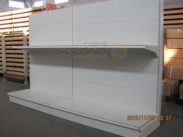 Porcellana Strato multiplo durevole bianco degli scaffali di drogheria di Slatwall per i negozi a catena fornitore